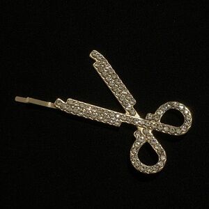 Rhinestone Scissors Beautician Hair Pin New